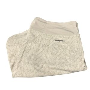 Patagonia Cream Wave-Print Active Skort
